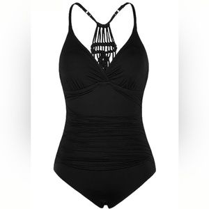 New • Halter Top One Piece Swimsuit • Black